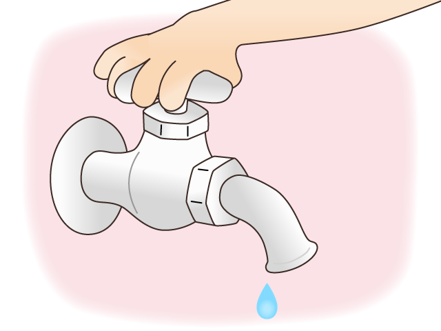 チョロチョロと水が漏れる／水栓を閉めても水が止まらない